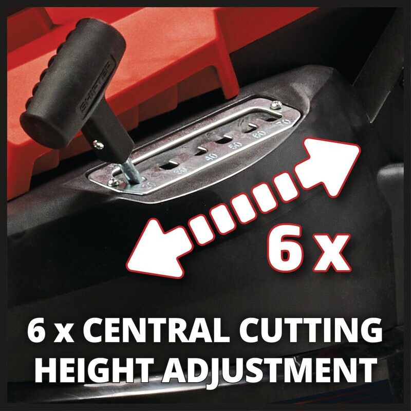 Газонокосилка электрическая Einhell GC-EM 1800/43,1800Вт,43см,20-65мм,6ступеней,50л (3400090)