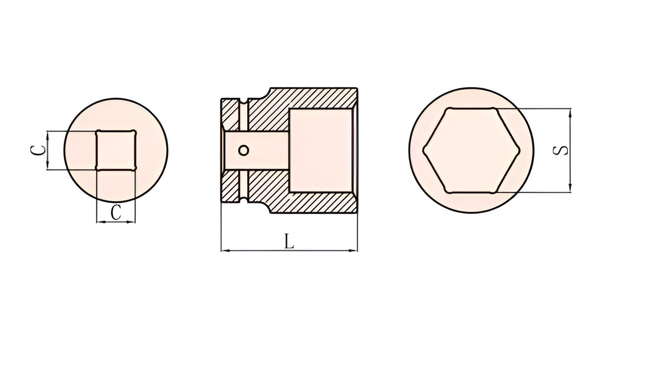 Головка ударная торцевая искробезопасная 6-гр. (1/2)110B-46 BeCu, HORTZ