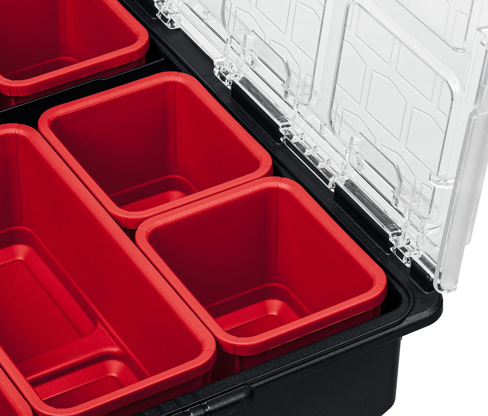 Ящик-органайзер пластиковый 525 х 345 х 147 мм (21) с 10 регулируемыми ячейками STACKNROLL KETER 38399