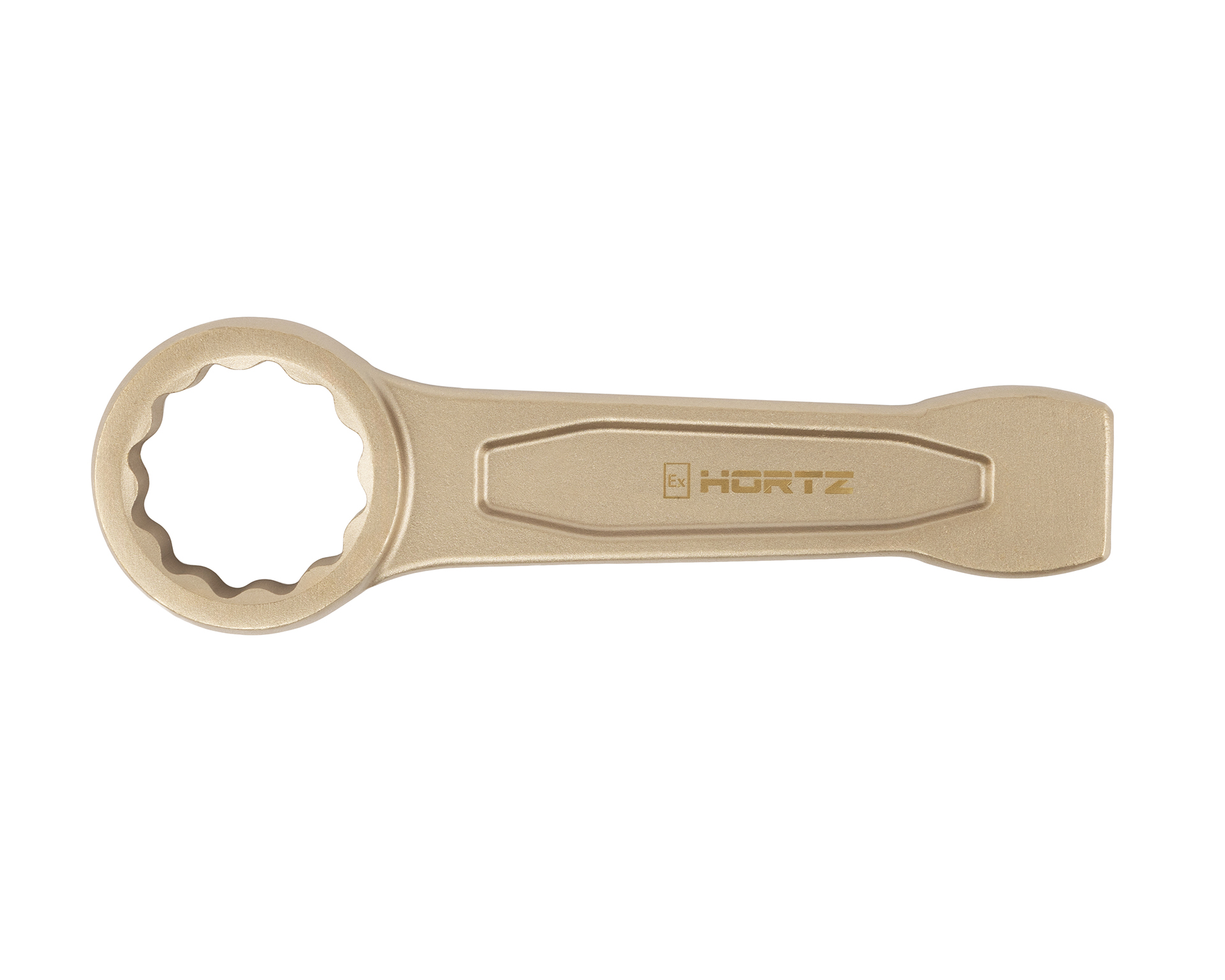 Ключ гаечный накидной ударный 100 искробезопасный сплав AlCu 160-100, HORTZ