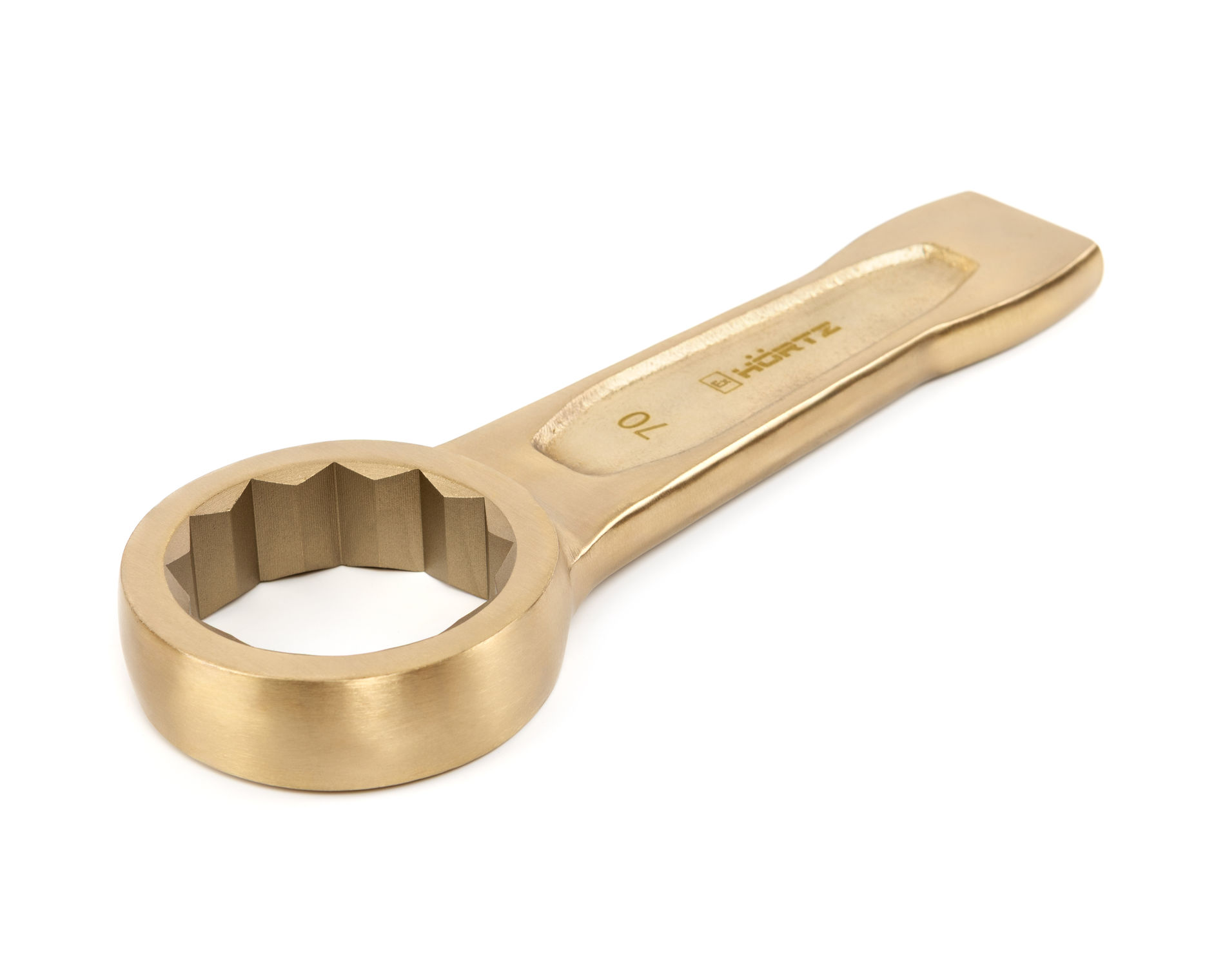 Ключ гаечный накидной ударный 70 искробезопасный сплав AlCu, HORTZ