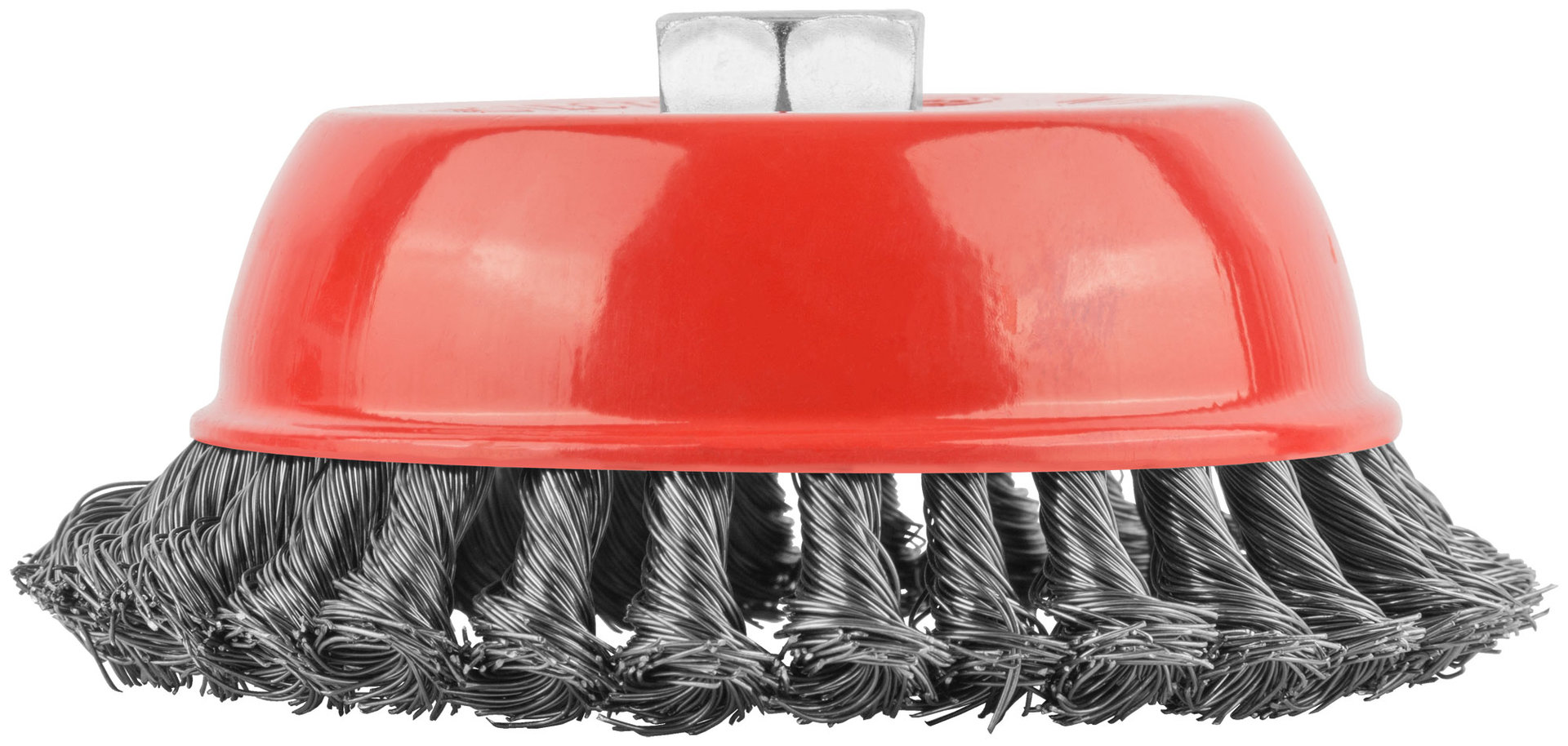 Корщетка чашечная, гайка М14, стальная витая проволока 150 мм (39045)