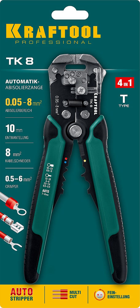 Автоматический стриппер TK-8, 0.05–8 мм? KRAFTOOL 22637