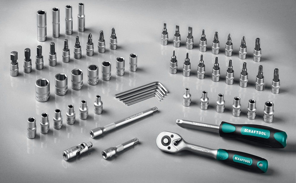 Набор инструмента универсальный 57 предм., (1/4) X-Drive KRAFTOOL 27885-H57