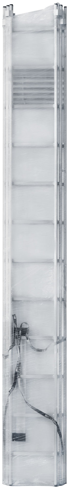 Лестница трехсекционная алюминиевая усиленная, 3 х 12 ступеней, H=343/594/841 см, вес 17,83 кг (65438)