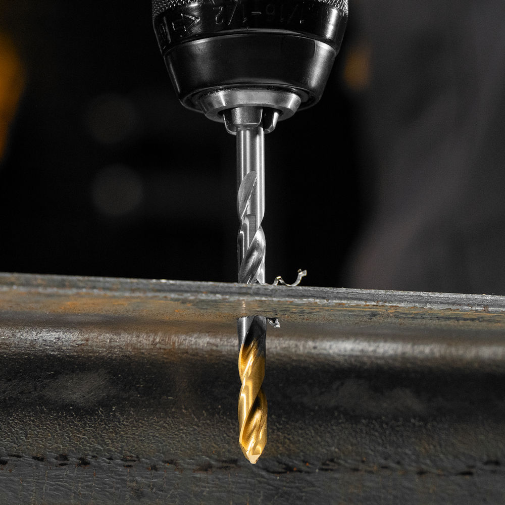 Набор сверл по металлу, 1,5-6,5мм, Р6М5-TiN, Golden Tip, 13 шт Denzel (723002)