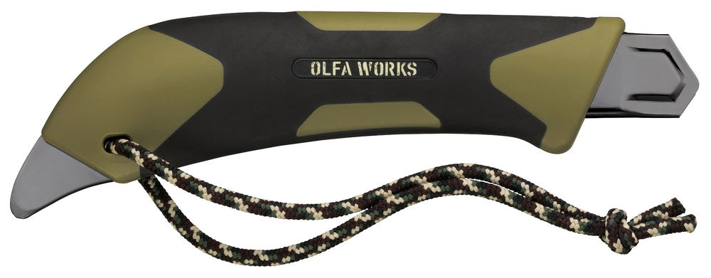 Универсальный нож со сменным серрейторным лезвием для сложных материалов WORKS FK1 FIELD KNIFE OLFA OW-FK1-OD