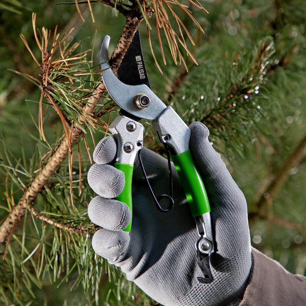 Секатор прямого реза, 180 мм, металлические обрезиненные рукоятки, Palisad (60503)