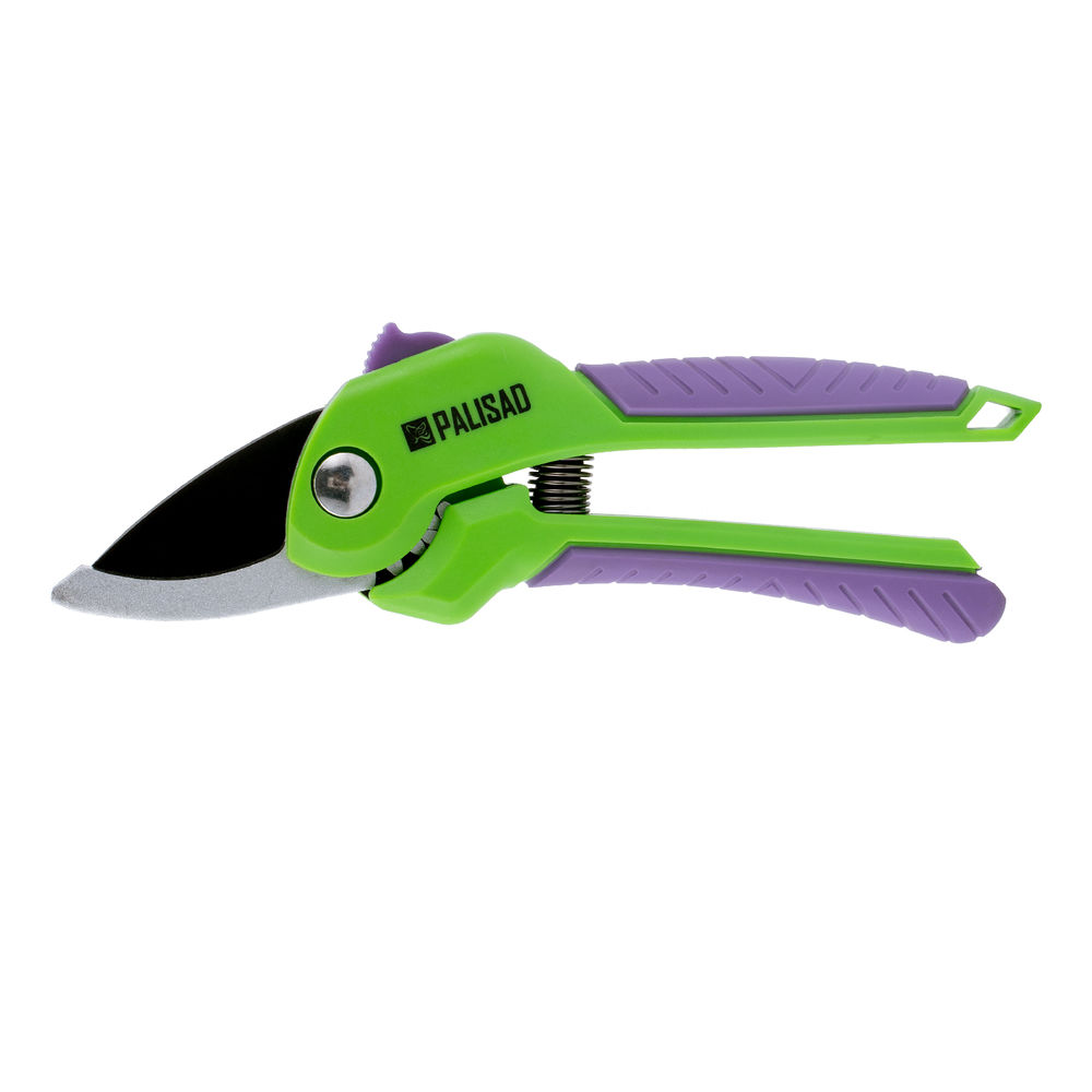 Секатор прямого реза, 210 мм, шестеренный привод, двухкомпонентные рукоятки, Palisad (60532)