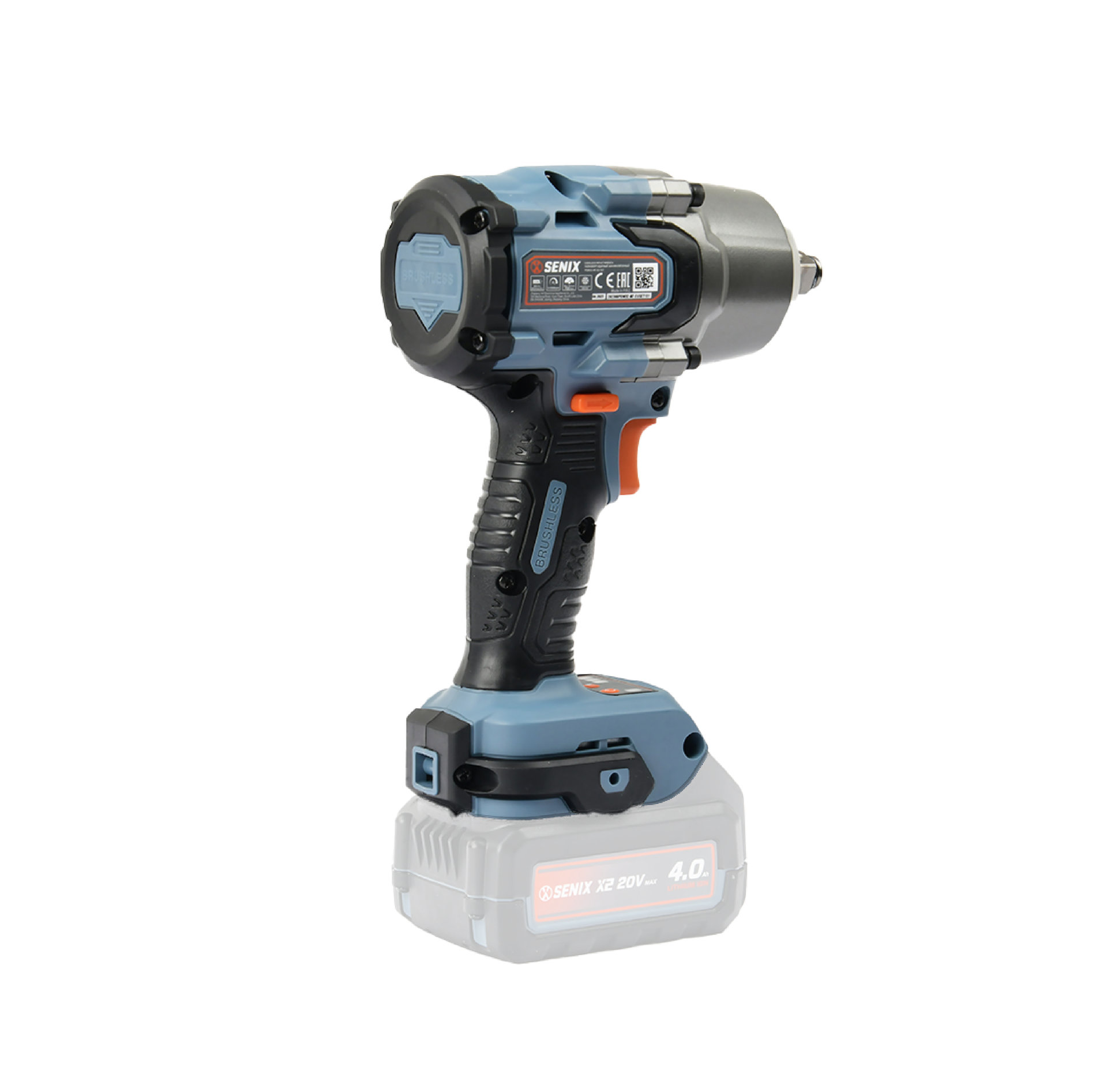 Импульсный гайковерт 1/2, 750 Нм, 1х4Ач, без АКБ и ЗУ X2 20В