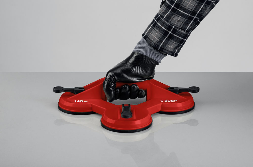 Подъемник тройной пластмассовый на присоске 140 кг ЗУБР 33724-3