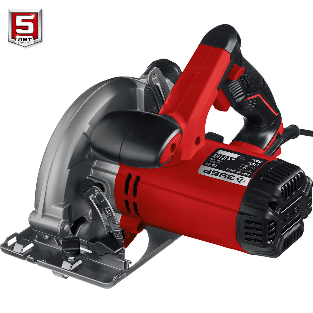 Пила циркулярная (дисковая) d 165 мм 1300 Вт ЗУБР ПД-55