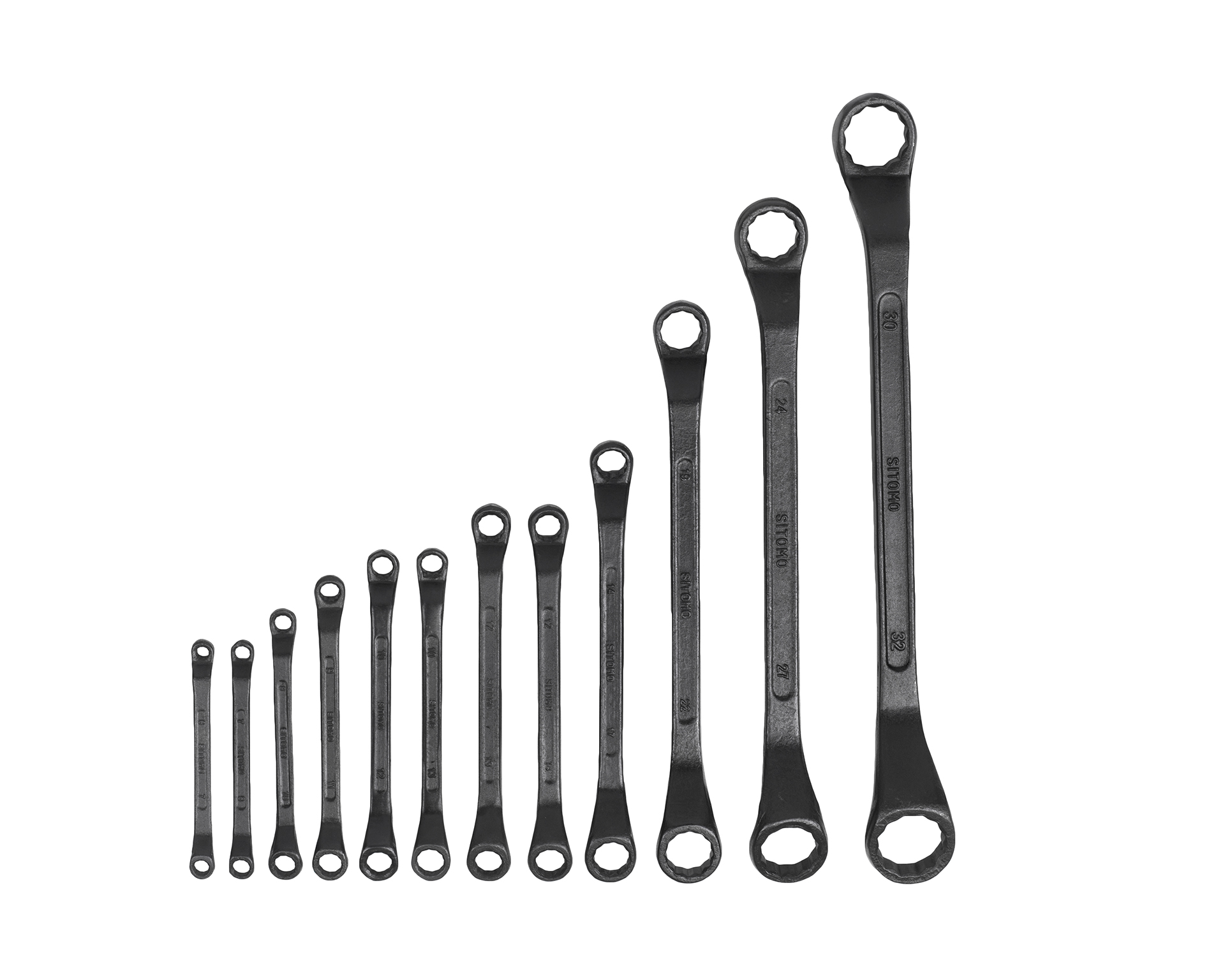 Набор ключей накидных двусторонних 12 шт. (6-32) брезентовая сумка SITOMO