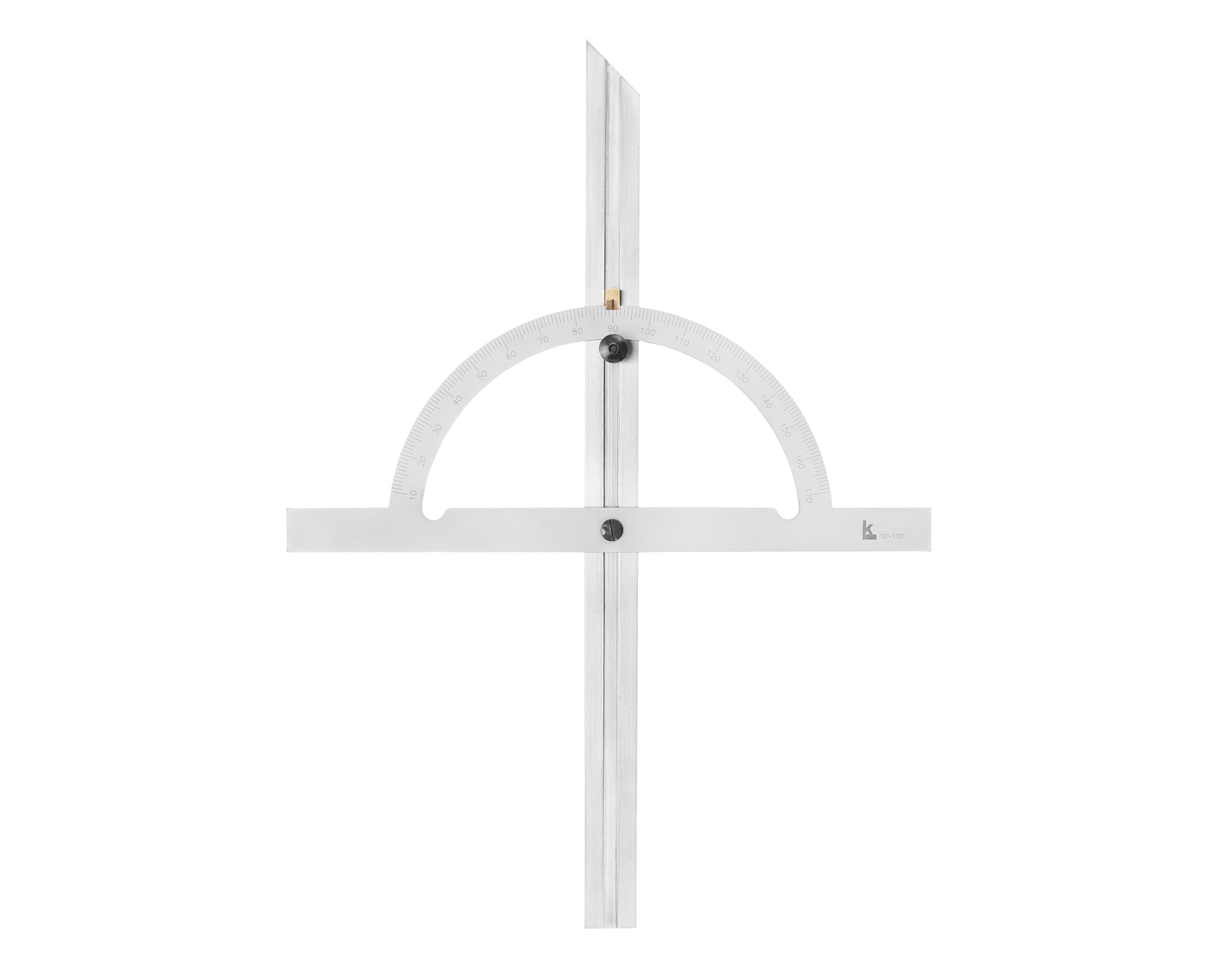 Угломер нониусный 10-170° (200x400мм 1°) регулир.рейка