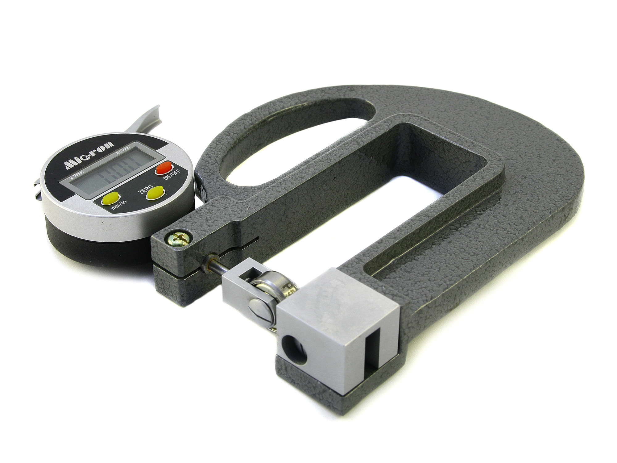 Толщиномер индикаторный электронный ТРЛЦ 0- 10 0,01 роликовый, ручной Микрон