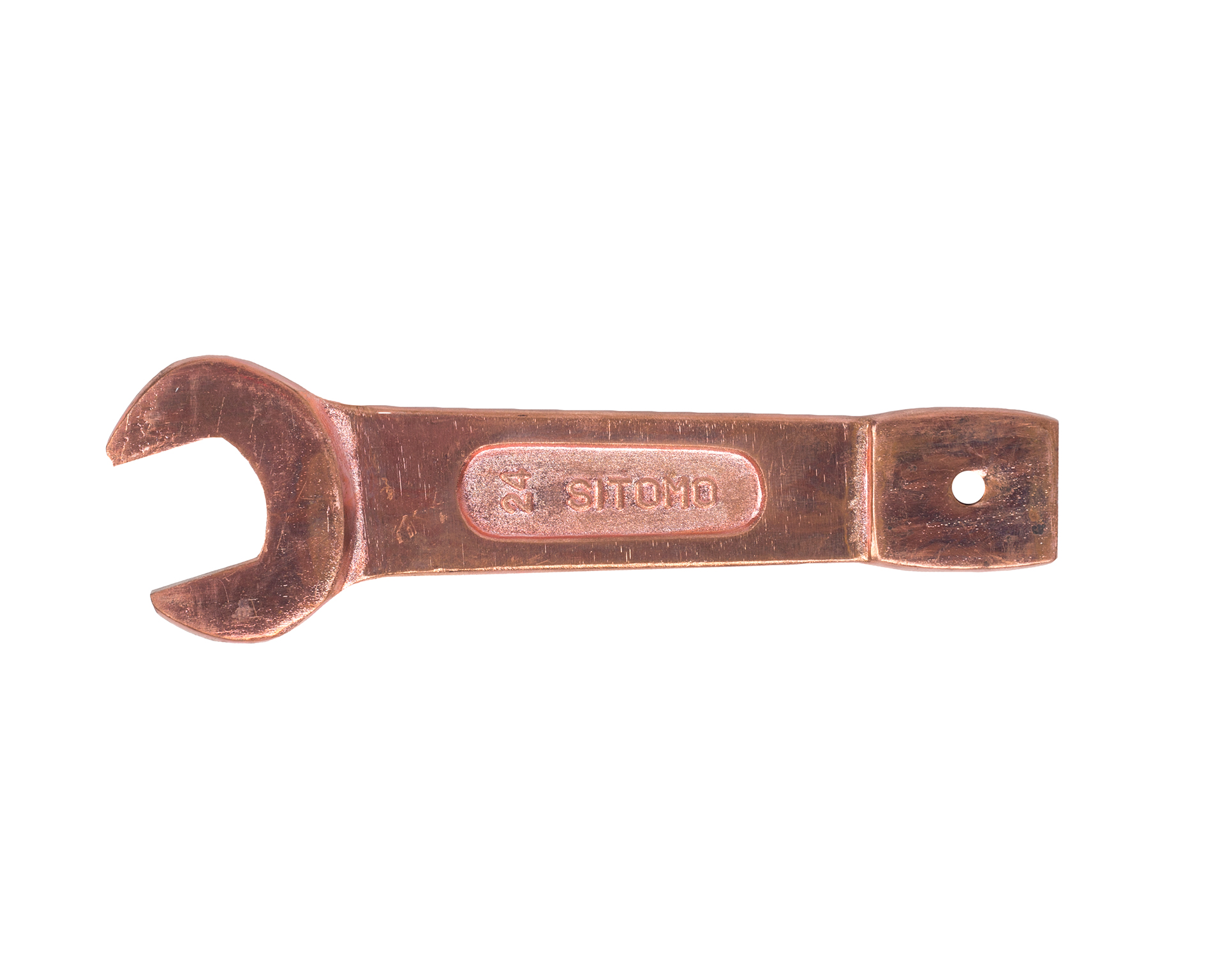 Ключ гаечный рожковый односторонний ударный 24 мм омеднение SITOMO