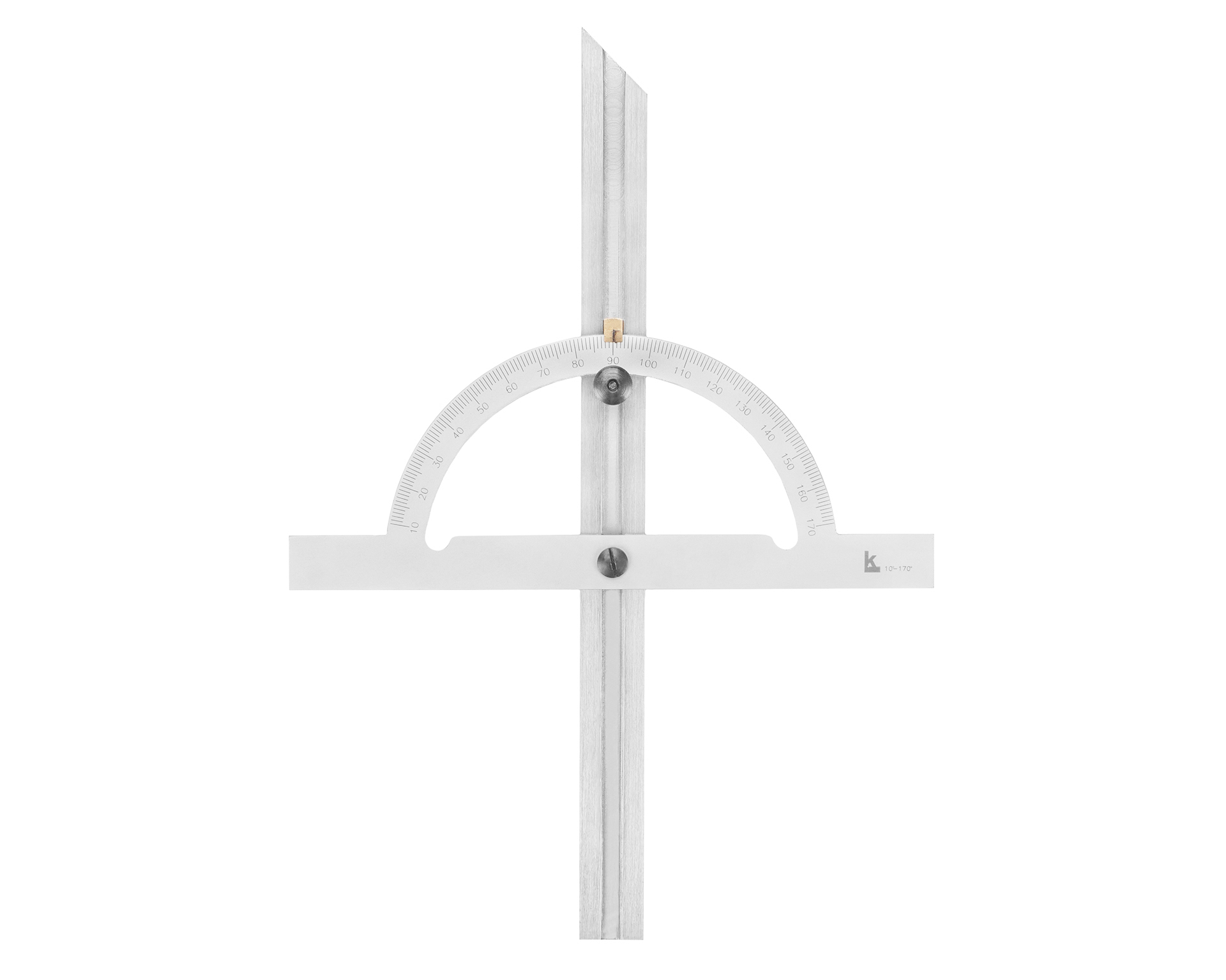 Угломер нониусный 10-170° (150x300мм 1°) регулир.рейка