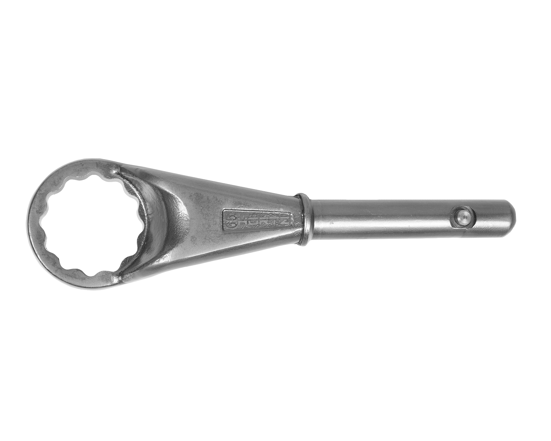 Ключ накидной односторонний 65 мм усиленный с рукояткой HORTZ