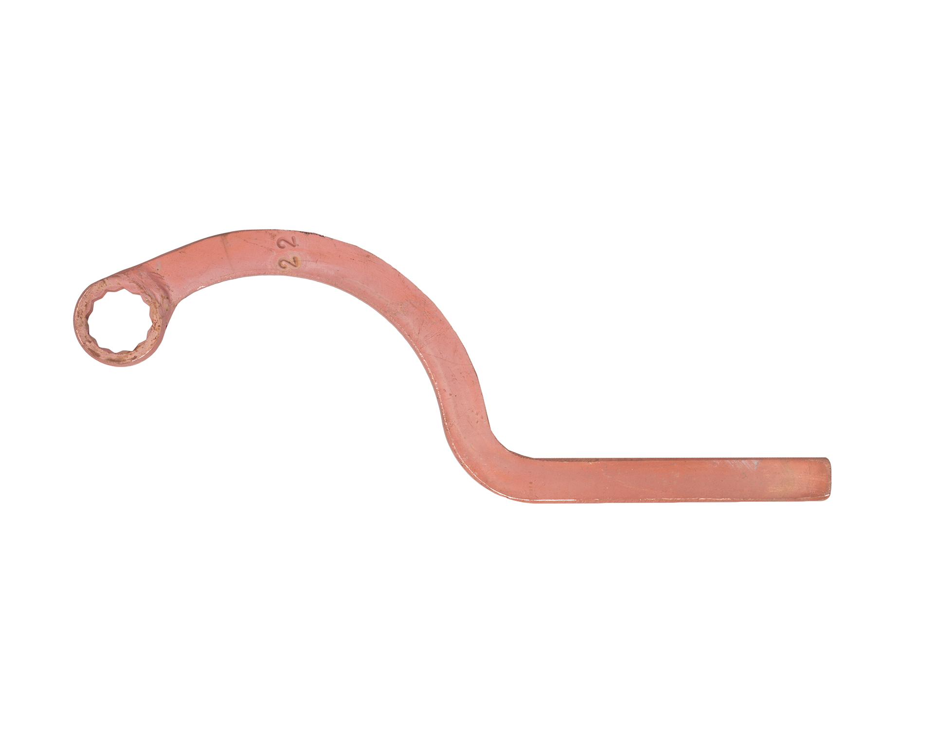 Ключ накидной серповидный 22 мм омеднение