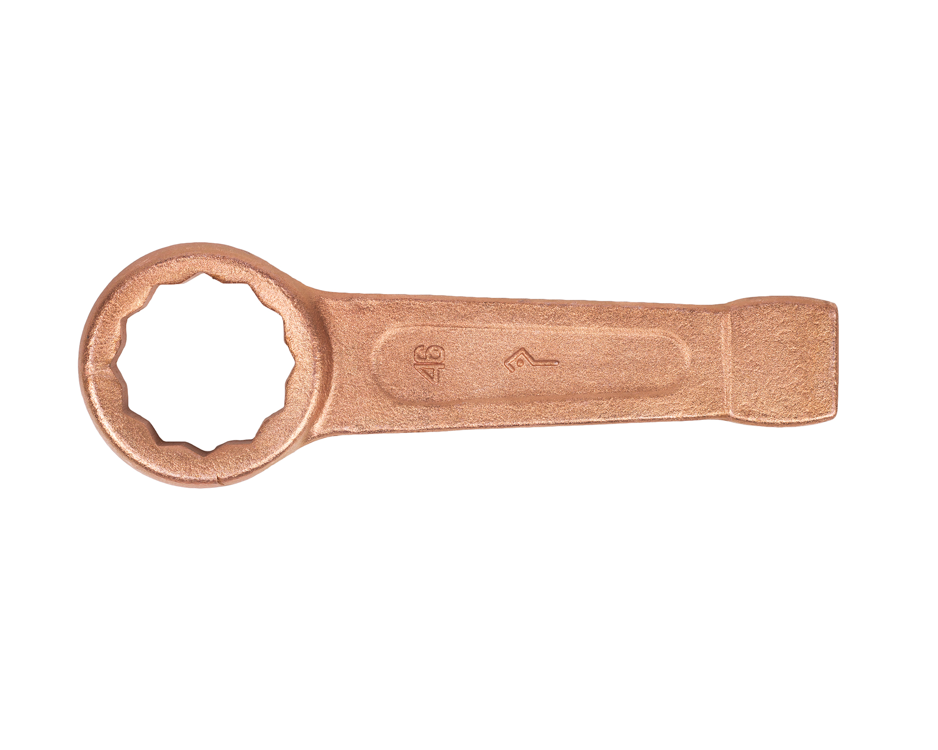 Ключ накидной односторонний ударный 46 мм омеднение