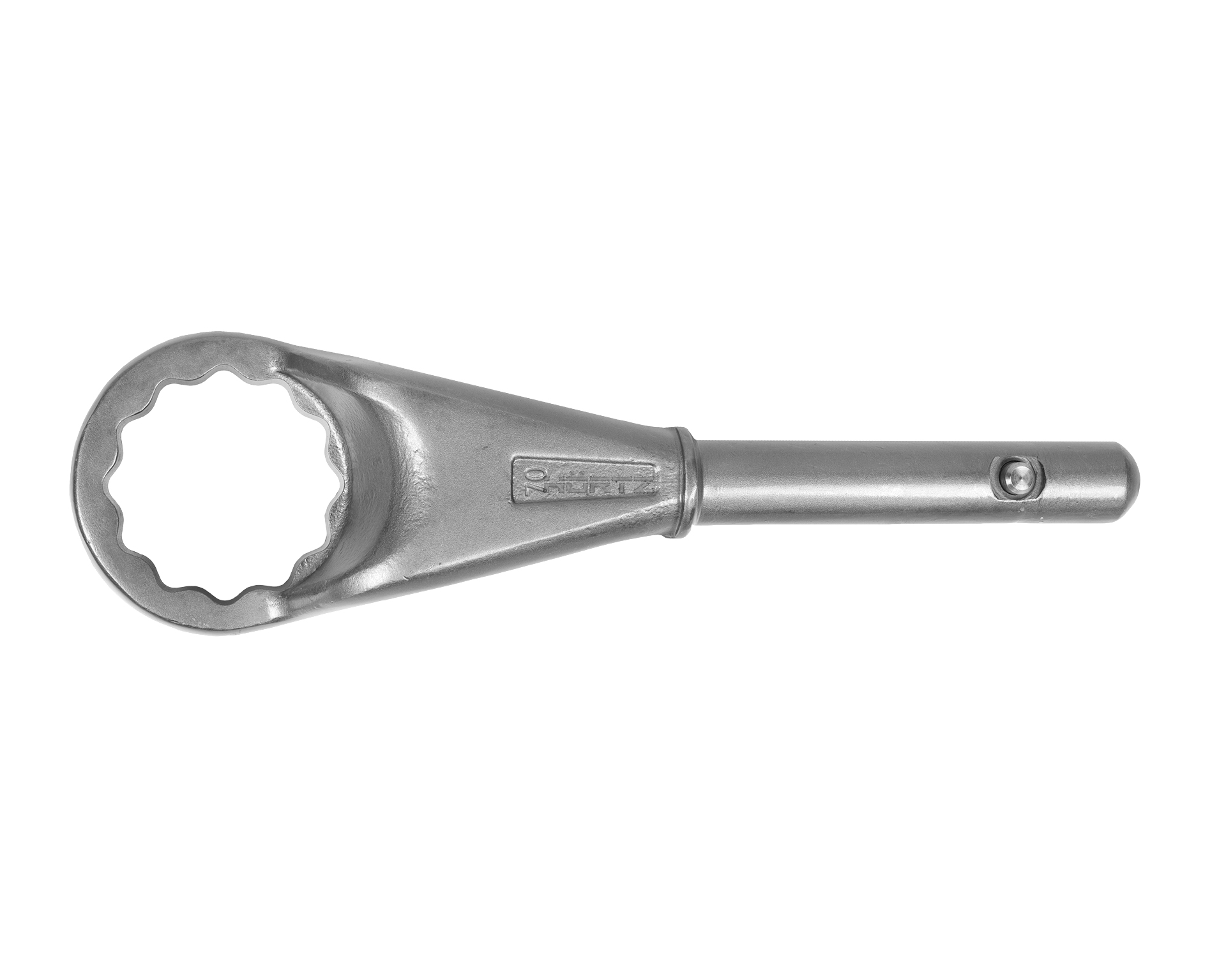 Ключ накидной односторонний 70 мм усиленный с рукояткой HORTZ