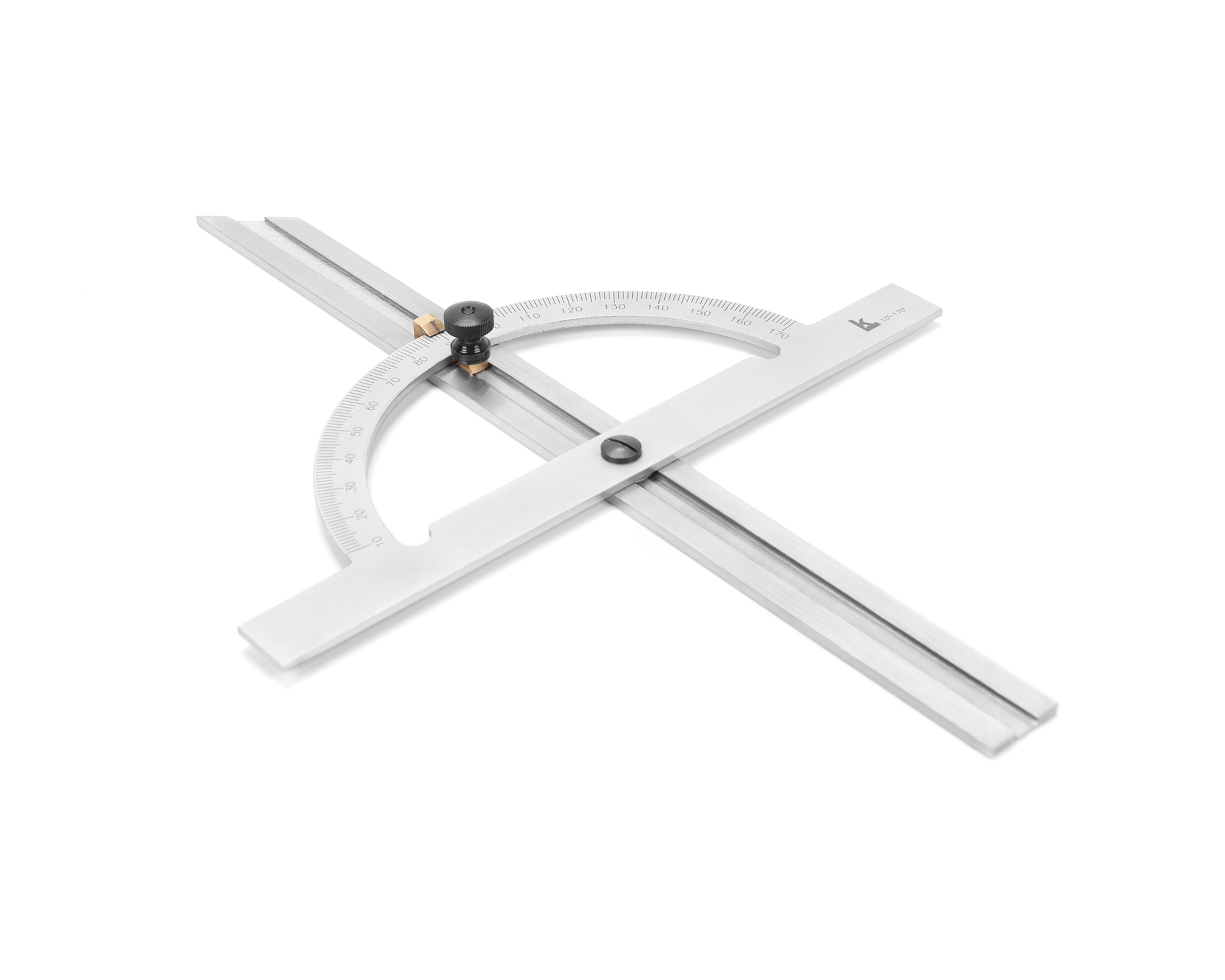 Угломер нониусный 10-170° (150x300мм 1°) регулир.рейка