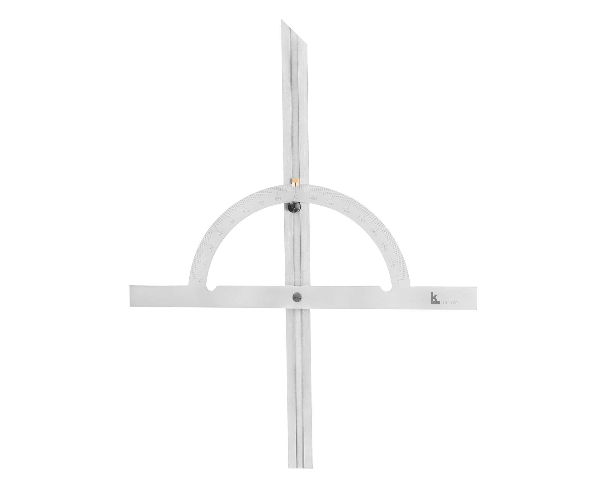 Угломер нониусный 10-170° (250x500мм 1°) регулир.рейка
