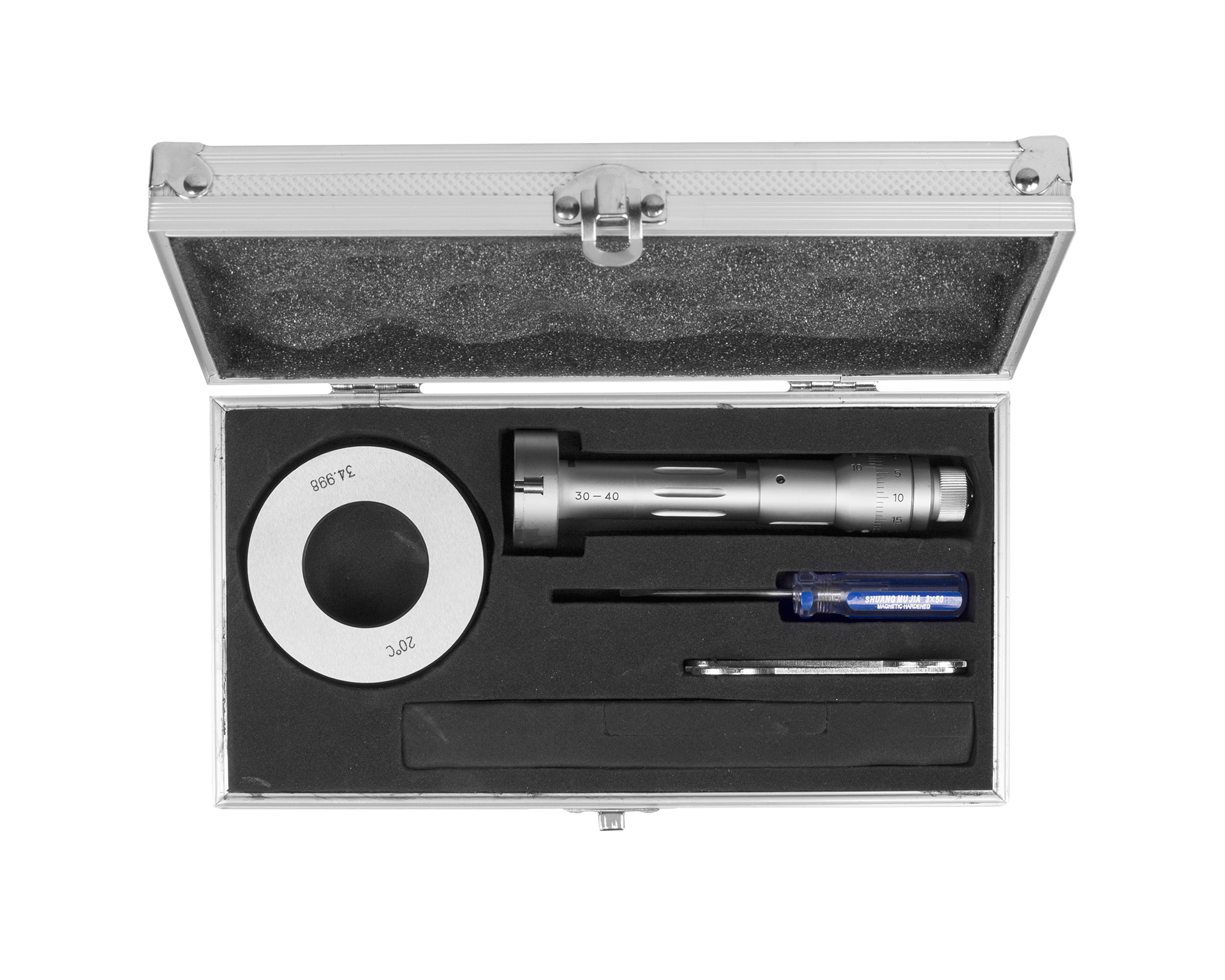 Нутромер микрометрический 3-точечный 30-40 0.005 с установочным кольцом ЧИЗ