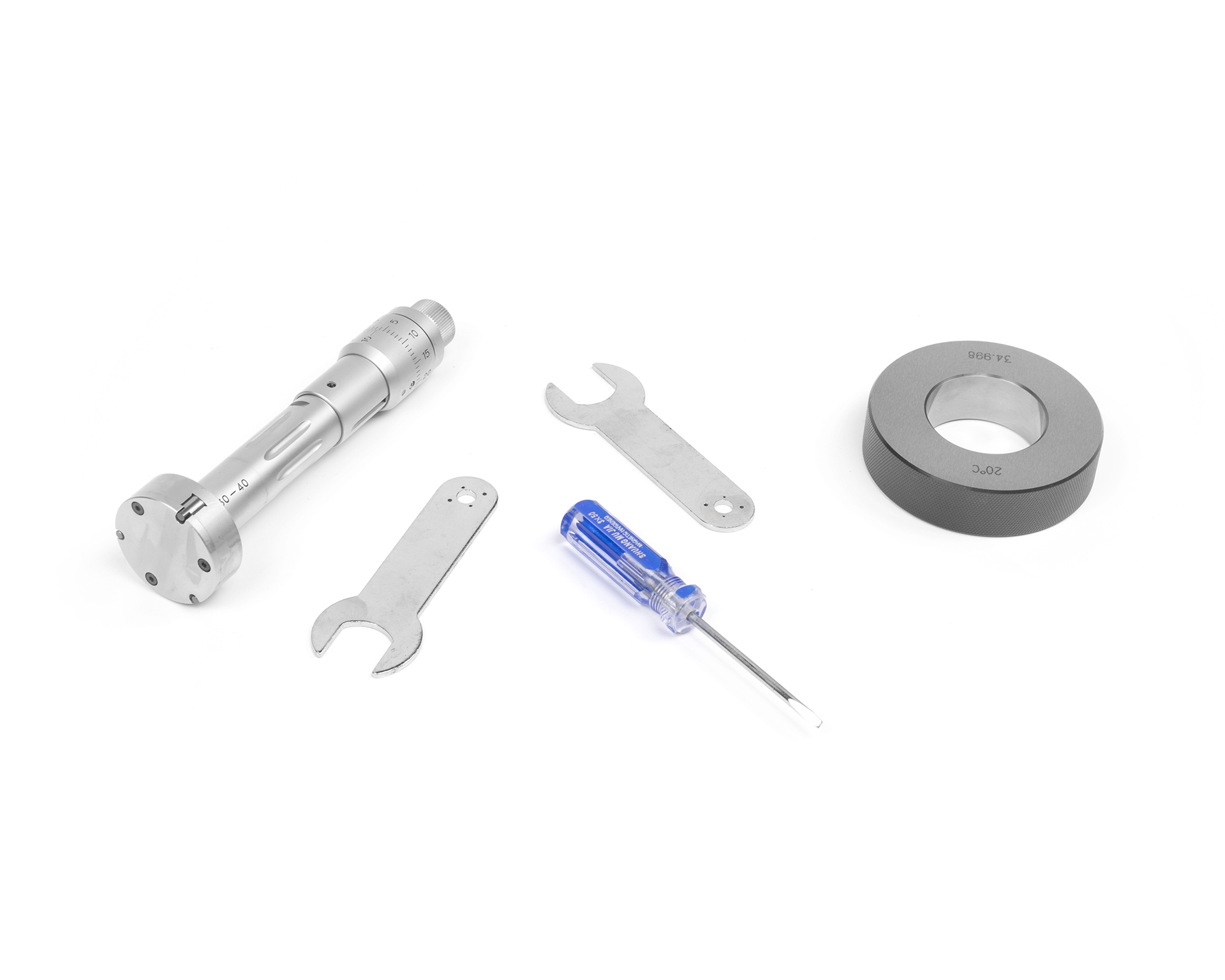 Нутромер микрометрический 3-точечный 30-40 0.005 с установочным кольцом ЧИЗ