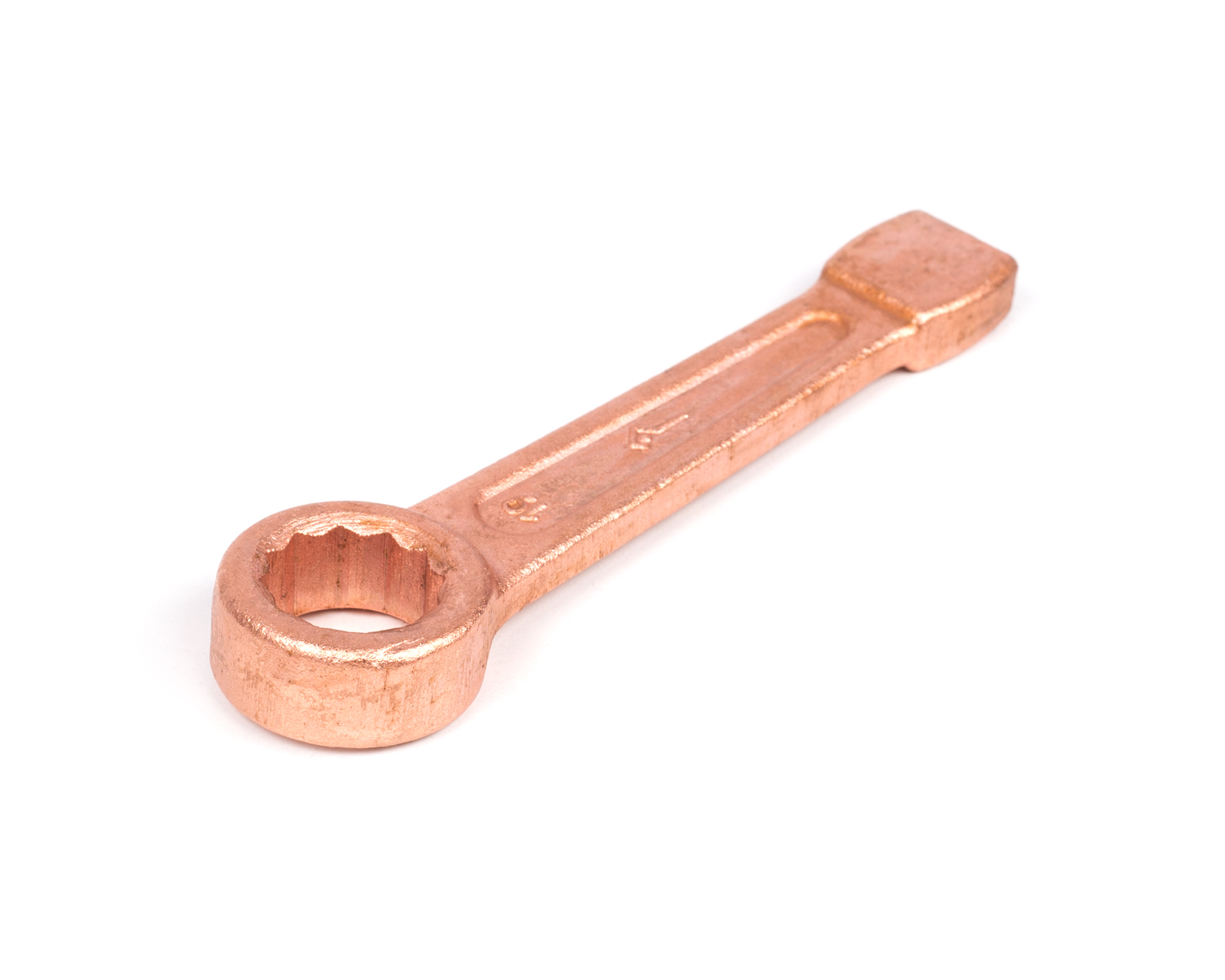 Ключ накидной односторонний ударный 19 мм омеднение