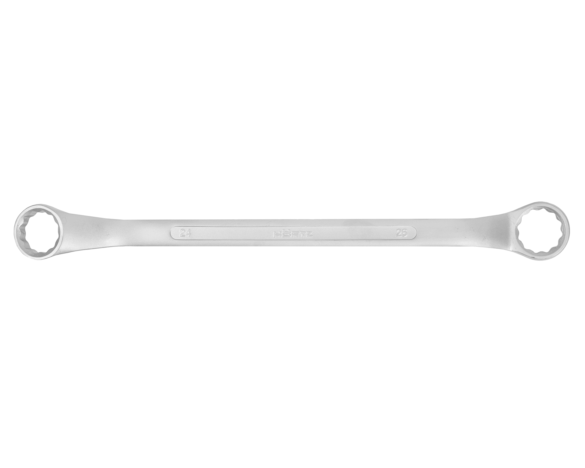 Ключ накидной двусторонний 24х26 мм сатин финиш HORTZ