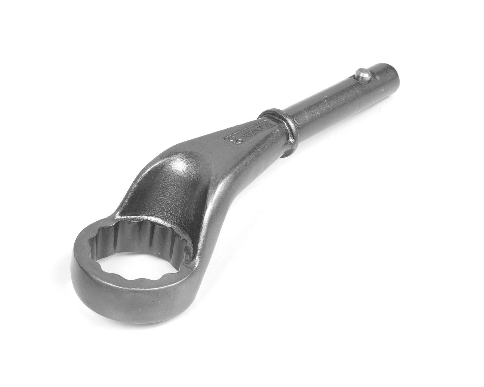 Ключ накидной односторонний 50 мм усиленный с рукояткой HORTZ