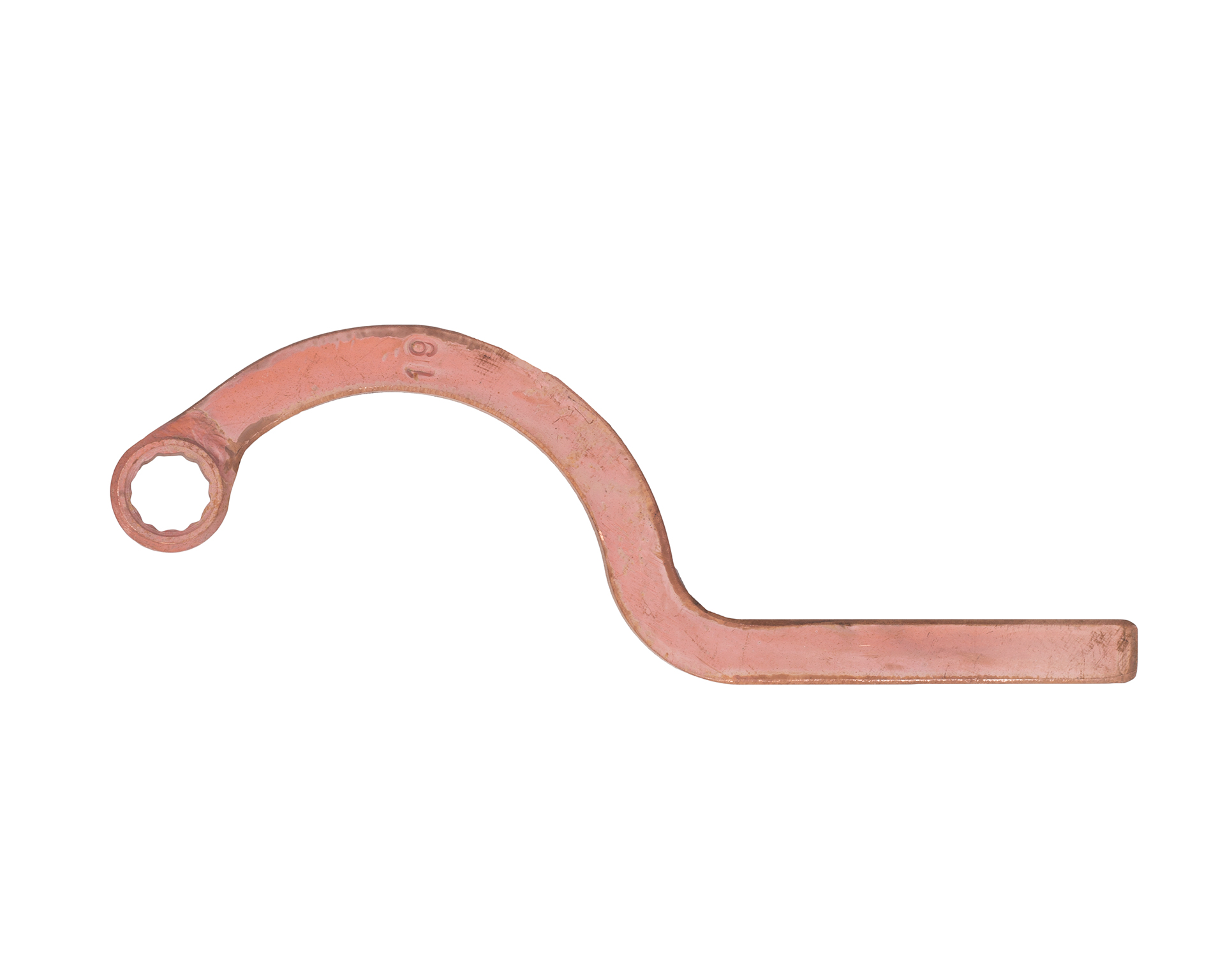 Ключ накидной серповидный 19 мм омеднение