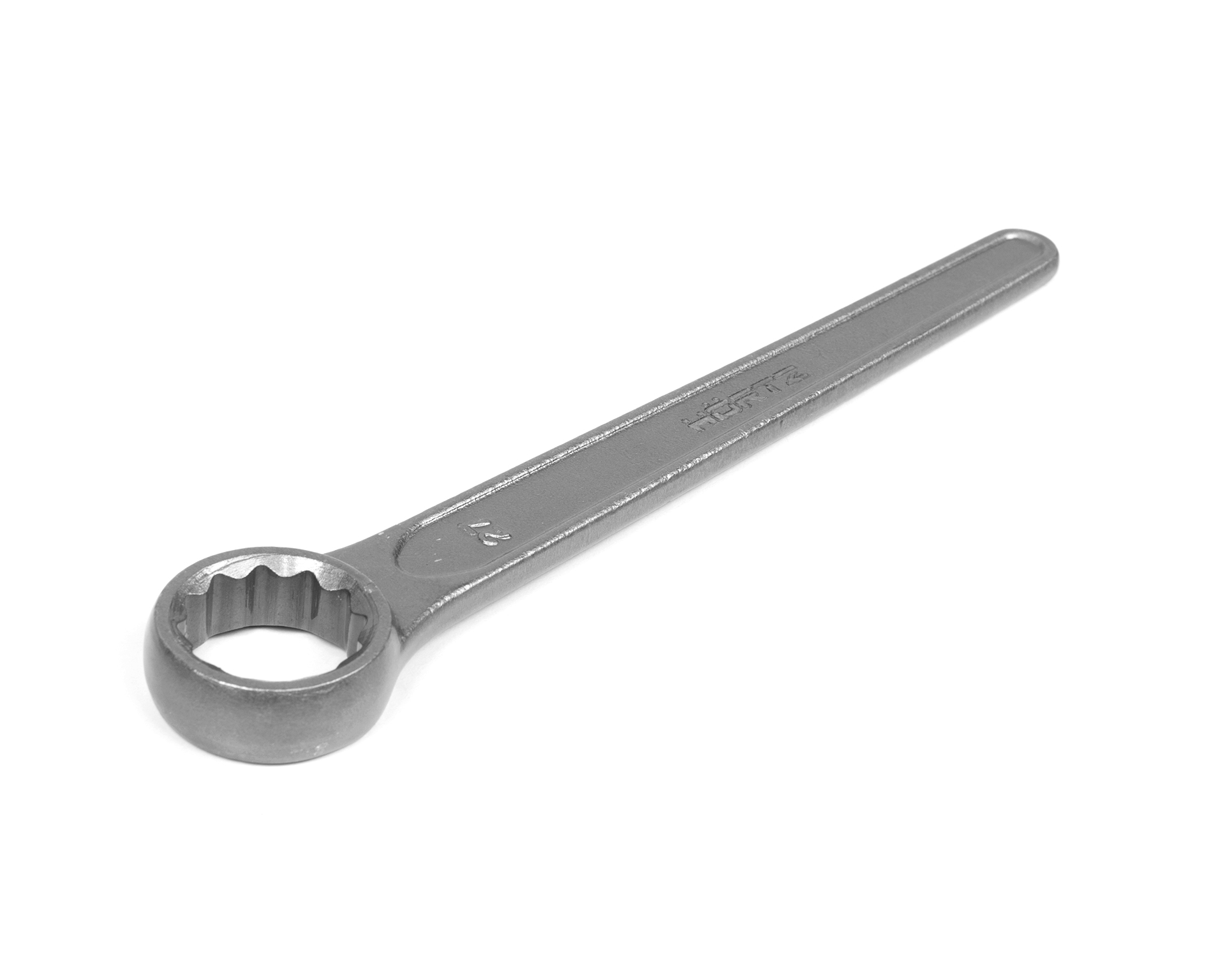 Ключ накидной односторонний 27 мм прямой длинная ручка HORTZ