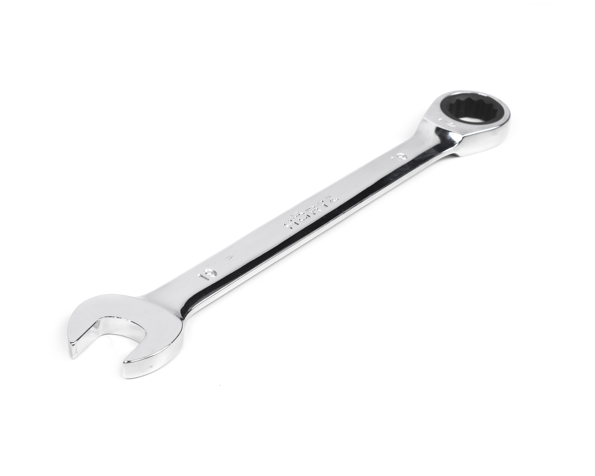 Ключ комбинированный трещоточный 19х19 мм хромирование HORTZ