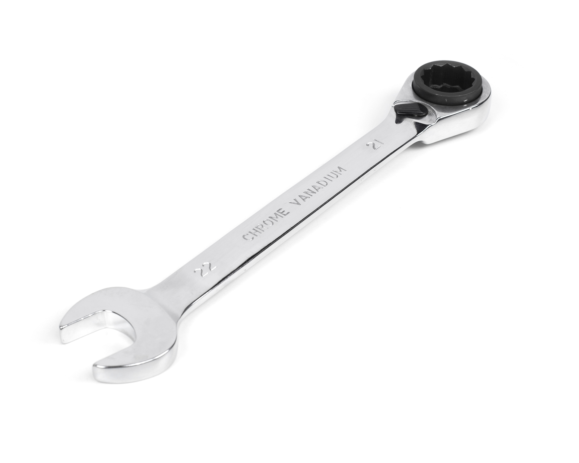 Ключ 3 в 1 комбинированный трещоточный реверсивный 19х21-22 хром HORTZ