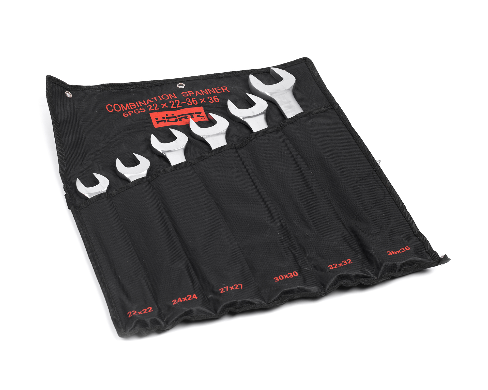 Набор ключей гаечных комбинированных 6 шт. (22-36) сатин финиш HORTZ