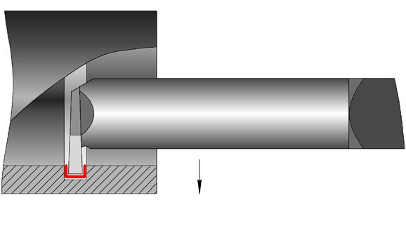 Резец токарный канавочный для внутренних канавок 20х20х200 a=5,5 Т5К10 КИЗ